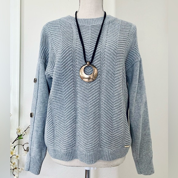 Marc New York Gray Sweater w/ Buttons - Picture 4 of 14